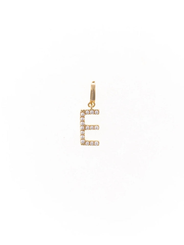 Avery Pearl Initial Charm Necklace Charm Michelle McDowell E 