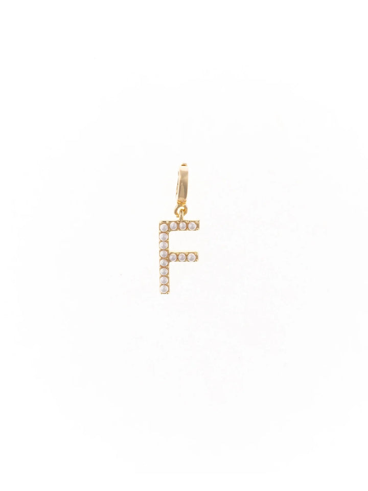 Avery Pearl Initial Charm Necklace Charm Michelle McDowell F 
