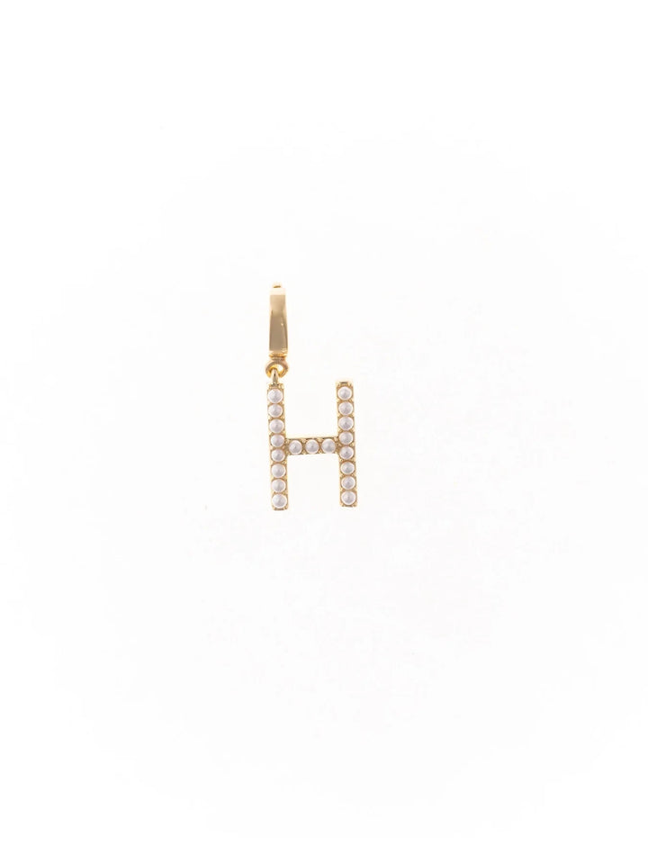 Avery Pearl Initial Charm Necklace Charm Michelle McDowell H 