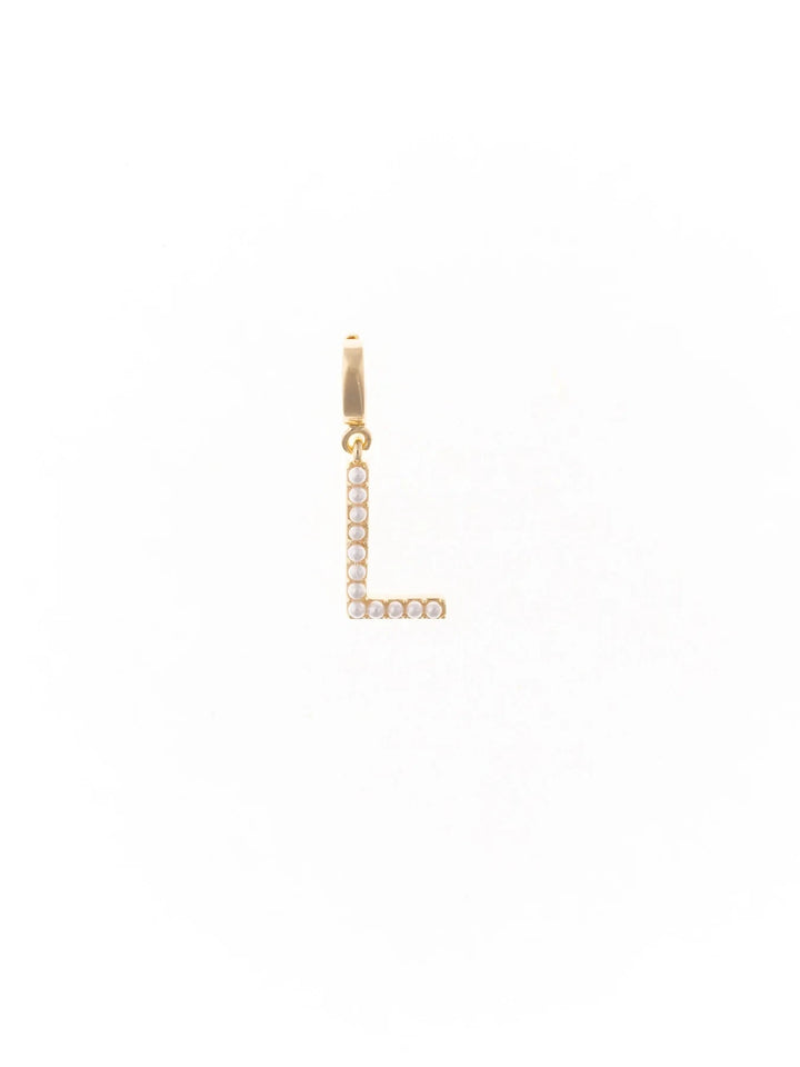 Avery Pearl Initial Charm Necklace Charm Michelle McDowell L 
