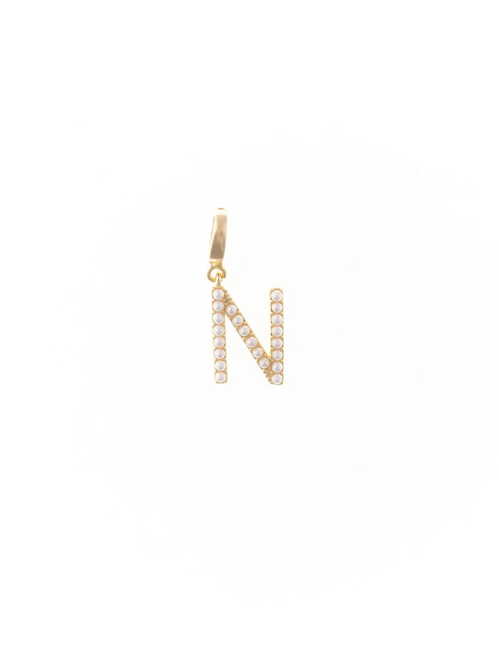 Avery Pearl Initial Charm Necklace Charm Michelle McDowell N 