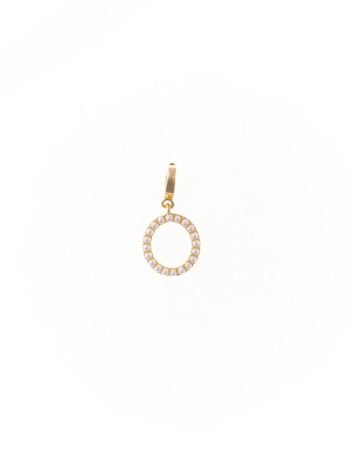 Avery Pearl Initial Charm Necklace Charm Michelle McDowell O 