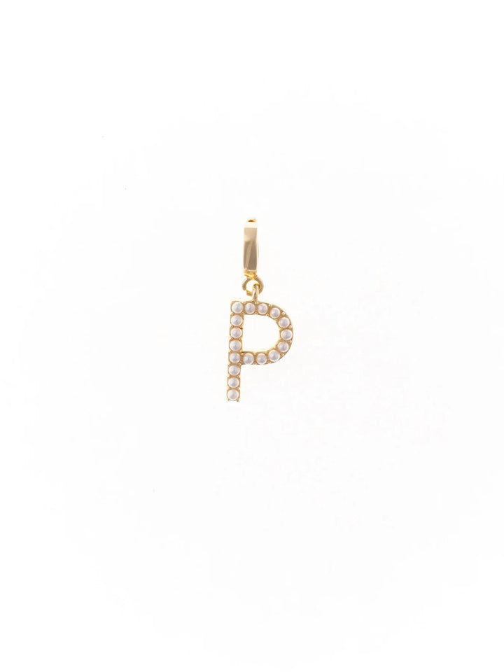 Avery Pearl Initial Charm Necklace Charm Michelle McDowell P 