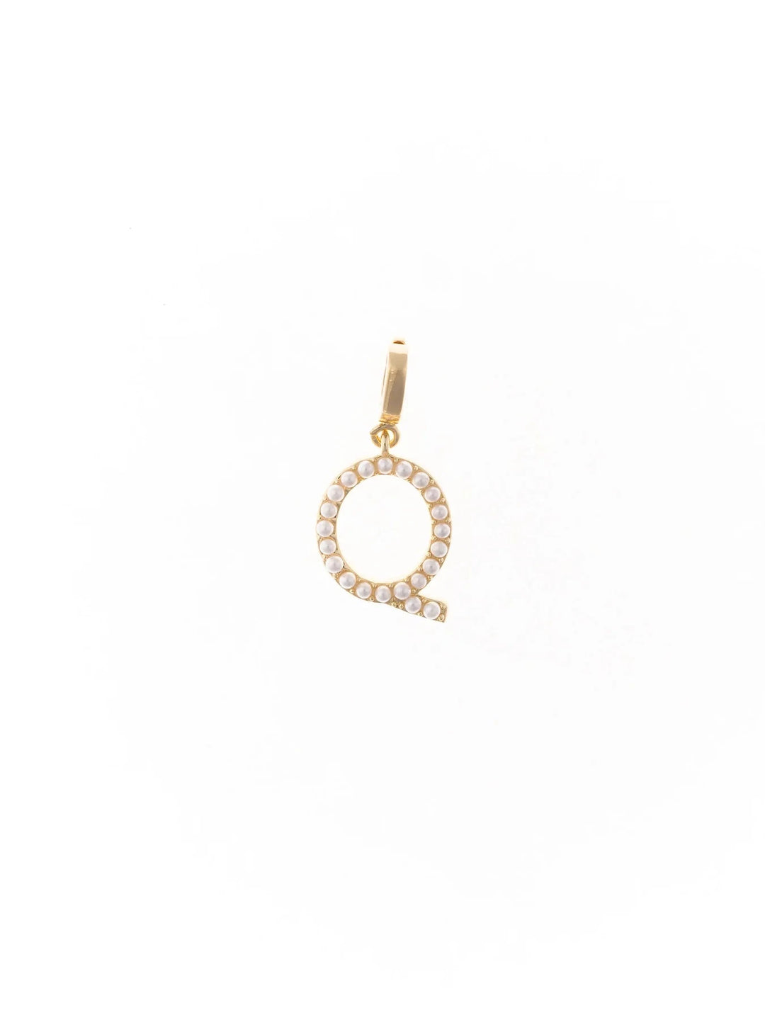 Avery Pearl Initial Charm Necklace Charm Michelle McDowell Q 