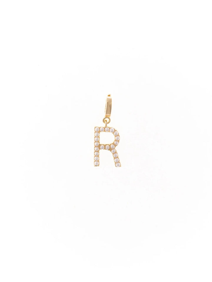 Avery Pearl Initial Charm Necklace Charm Michelle McDowell R 