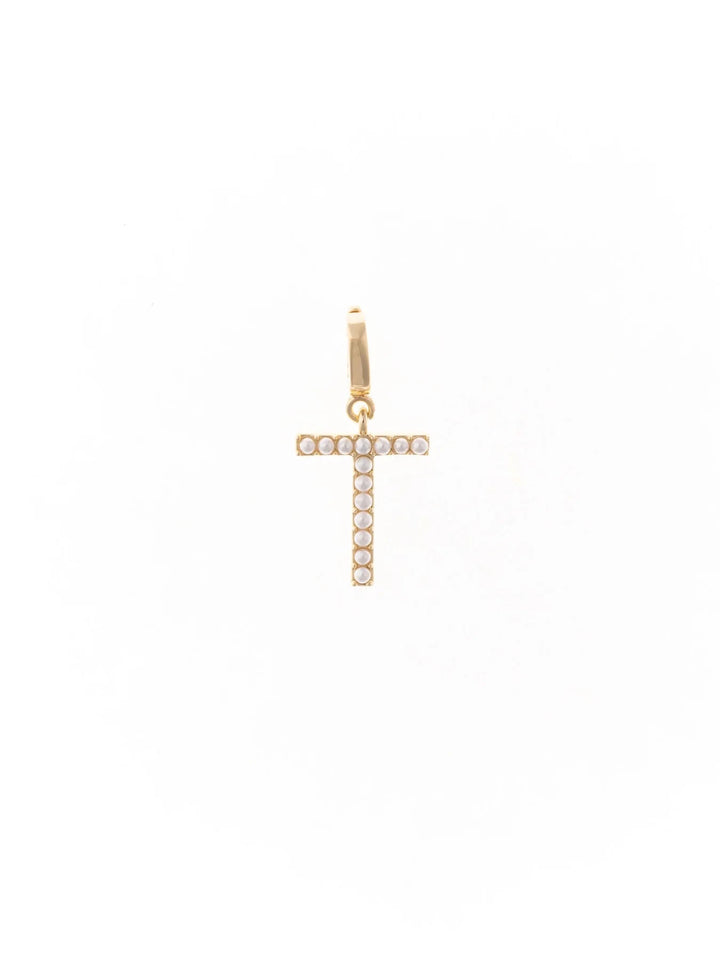 Avery Pearl Initial Charm Necklace Charm Michelle McDowell T 