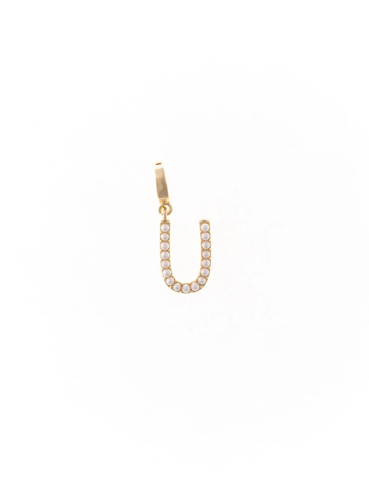Avery Pearl Initial Charm Necklace Charm Michelle McDowell U 