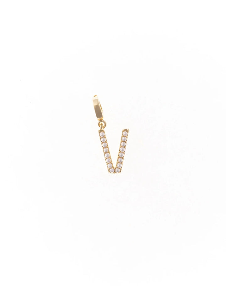 Avery Pearl Initial Charm Necklace Charm Michelle McDowell V 