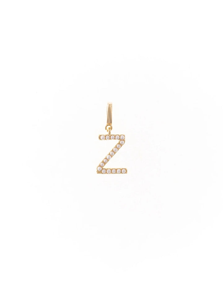 Avery Pearl Initial Charm Necklace Charm Michelle McDowell Z 