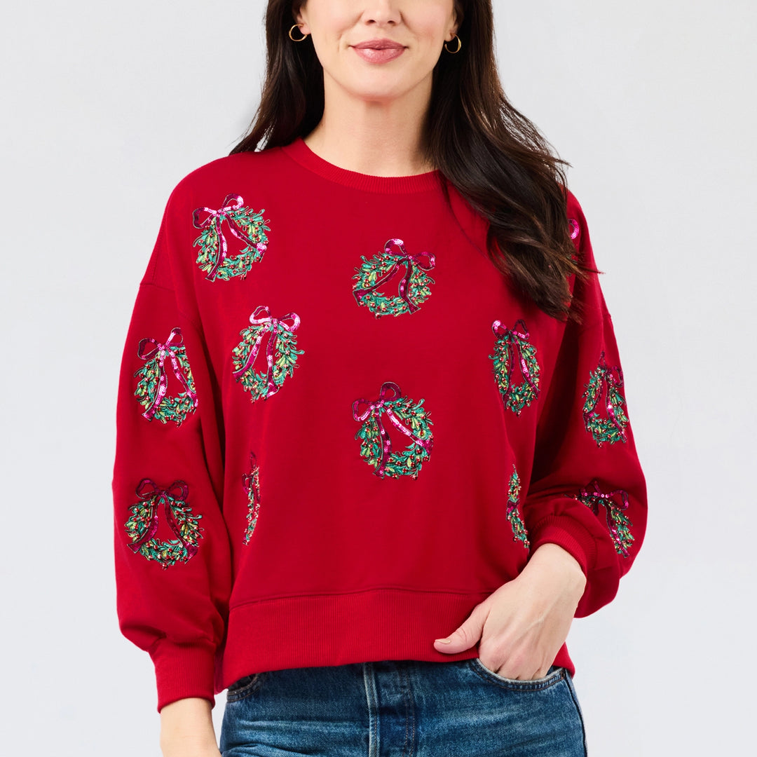 Millie Sweatshirt - Berry Wreaths