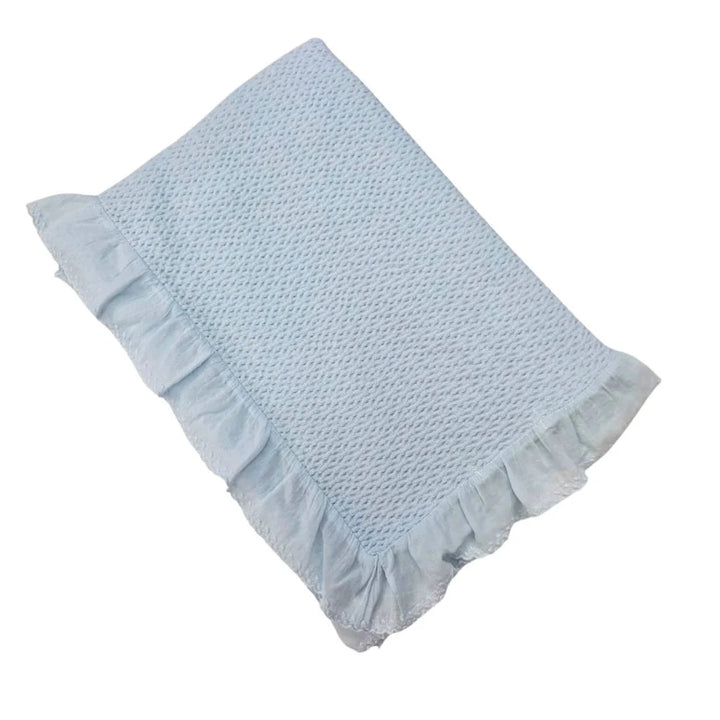 Baby Blanket with Lace Trim Baby Blanket A Soft Idea 