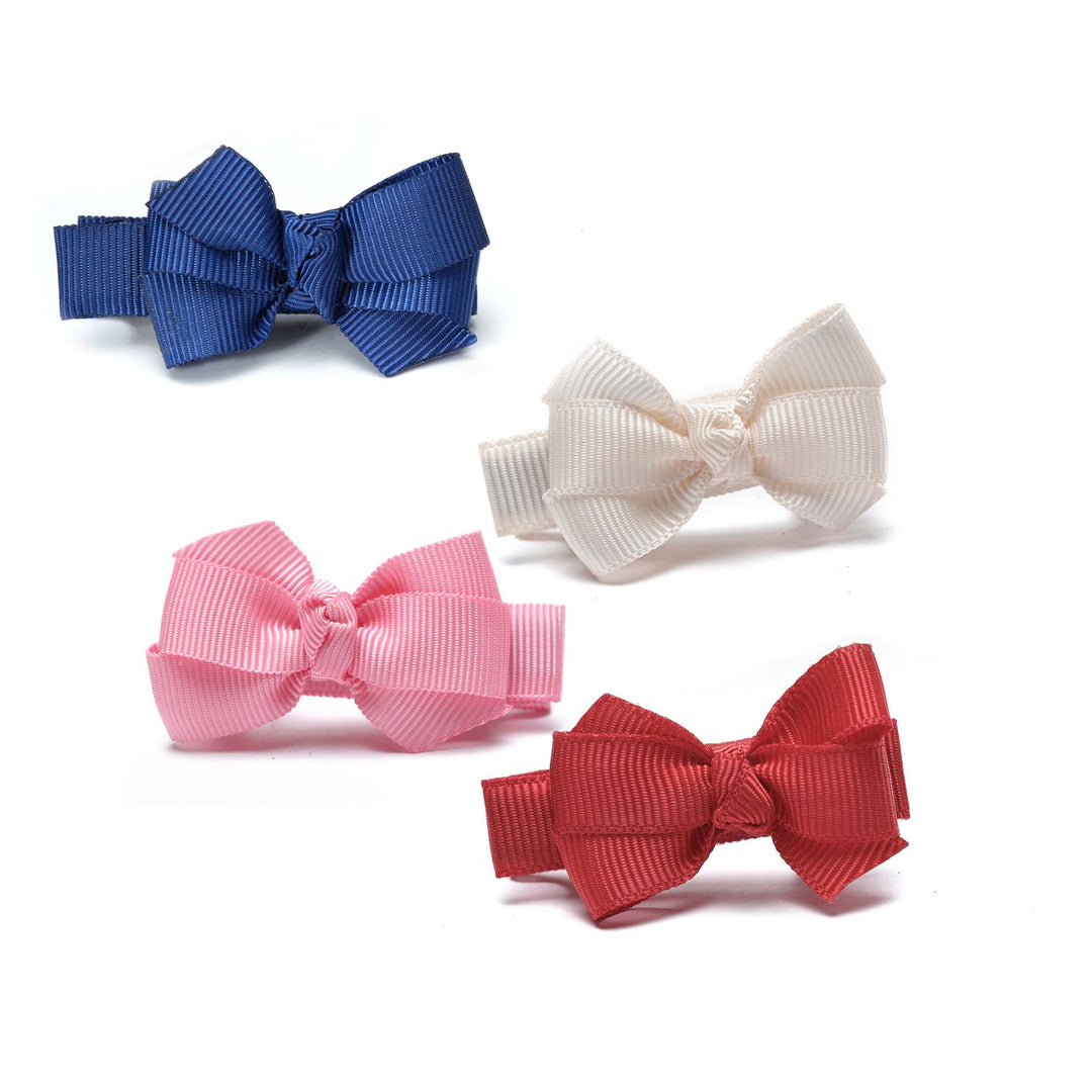 Baby Bows Fabric - Red, Pink and Blue Girl Hair Accessory Lilies and Roses 