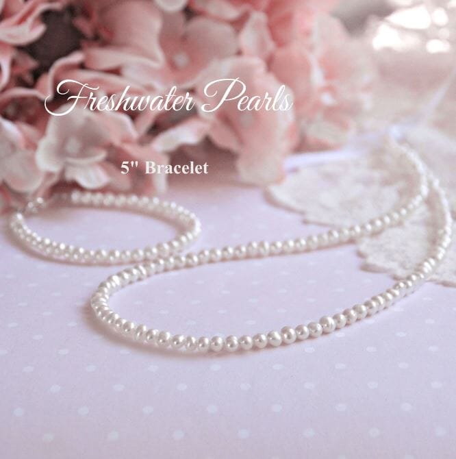 Baby Bracelet - 5" Freshwater Pearls Girl Bracelet Collectables America 