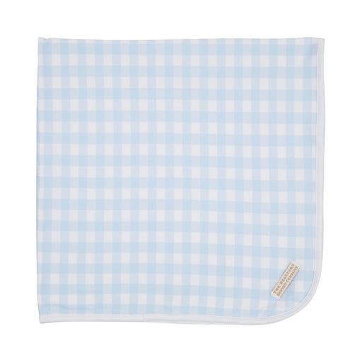 Baby Buggy Blanket - Buckhead Blue Gingham Baby Blanket Beaufort Bonnet 