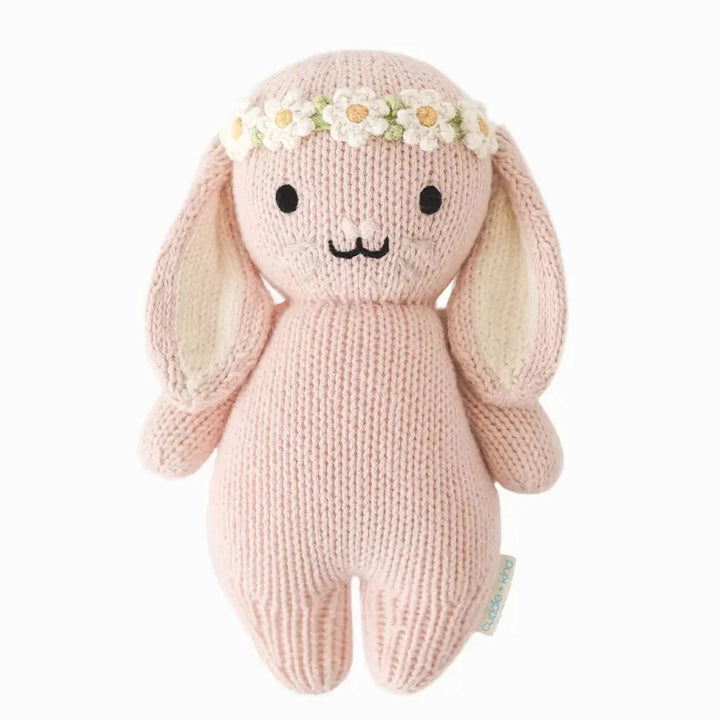 Baby Bunny - Rose with Ivory Floral Crown Plush Toy Cuddle + Kind 