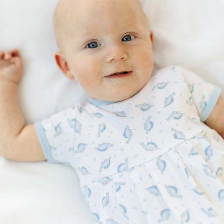 Baby Dino Print Short Sleeve Bubble