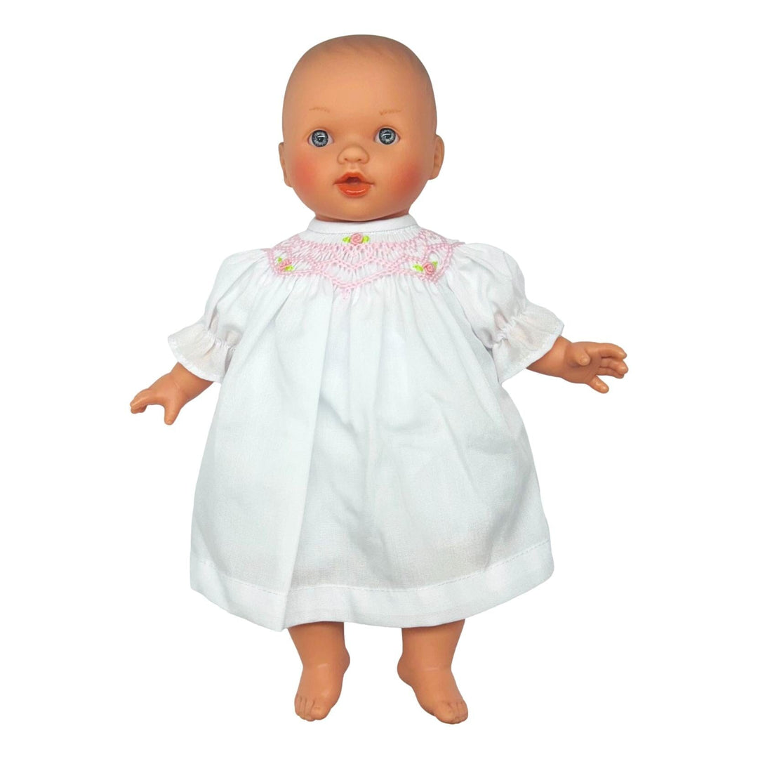 Baby Doll 10" - White Dress Doll Rosalina Abby - Blue Eyes 