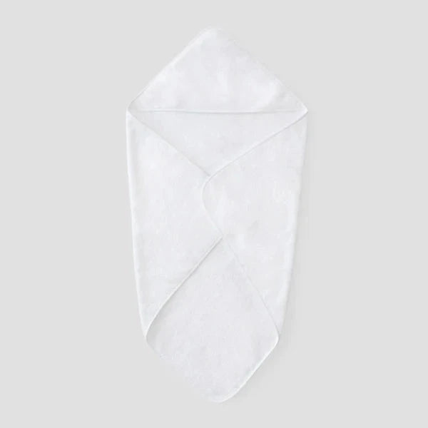 Baby Hooded Towel - White Trim Hooded Bath Towels Weezie 