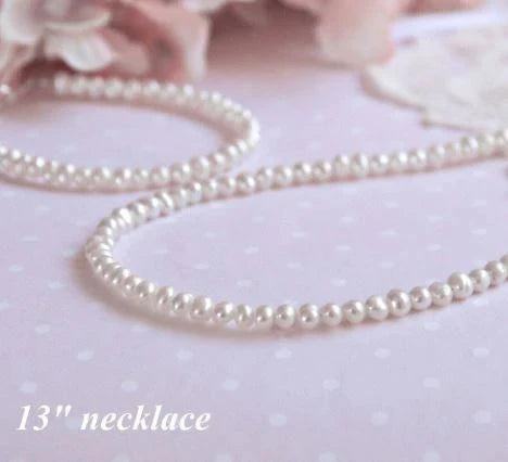 Baby Necklace - 13" Pearl Strand Girl Necklace Collectables America 