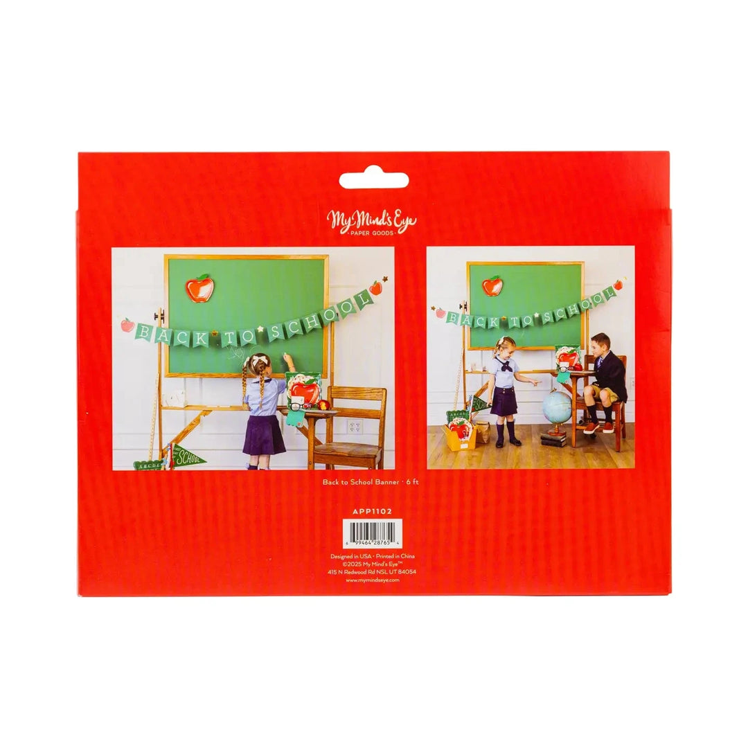 Back To School Apple Banner Party Decorations My Mind's Eye 
