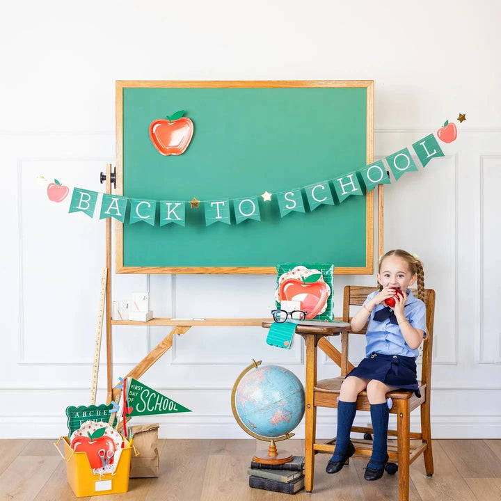 Back To School Apple Banner Party Decorations My Mind's Eye 