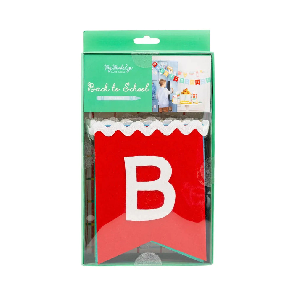 Back To School Felt Banner Party Decorations My Mind's Eye 