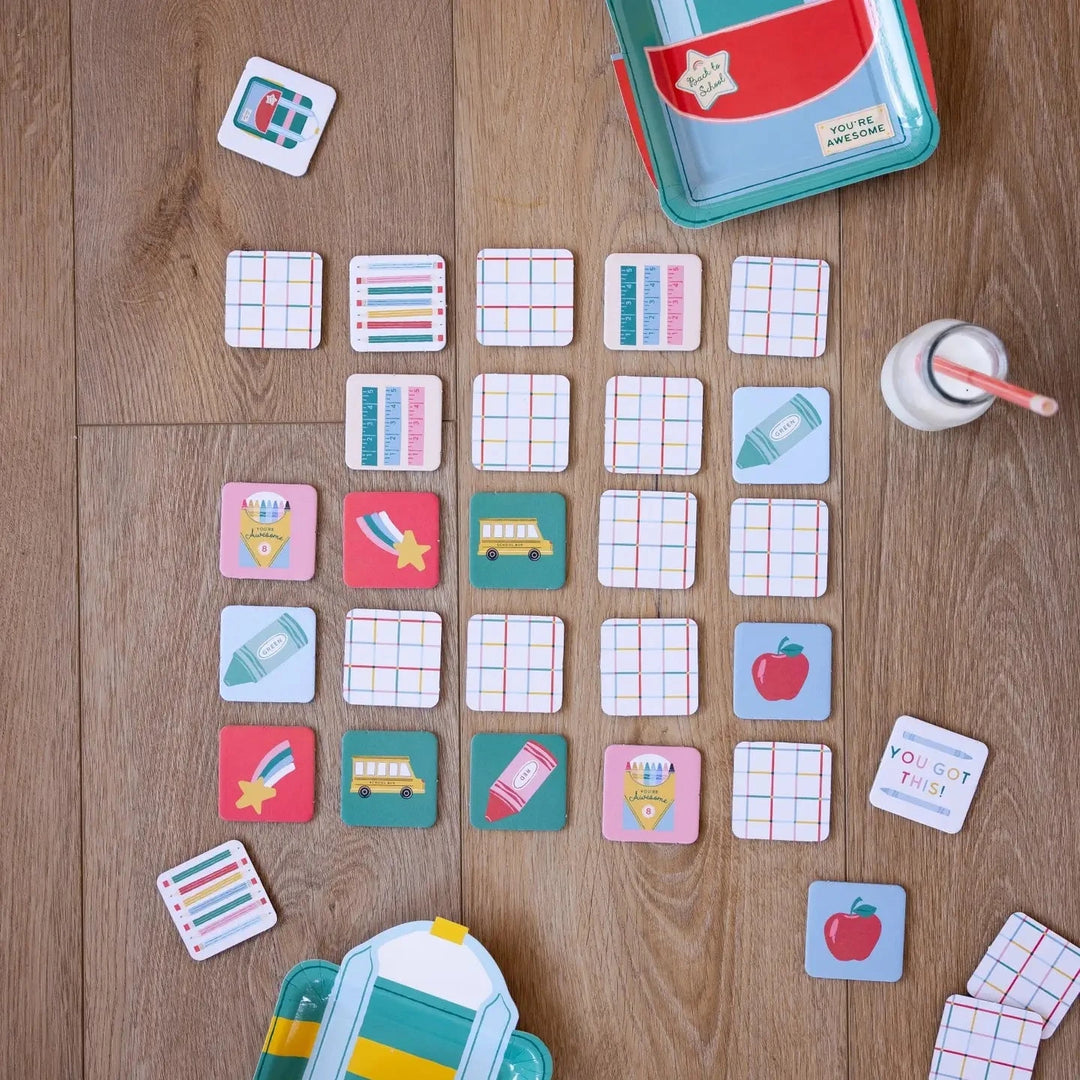 Back To School Matching Game Party Decorations My Mind's Eye 