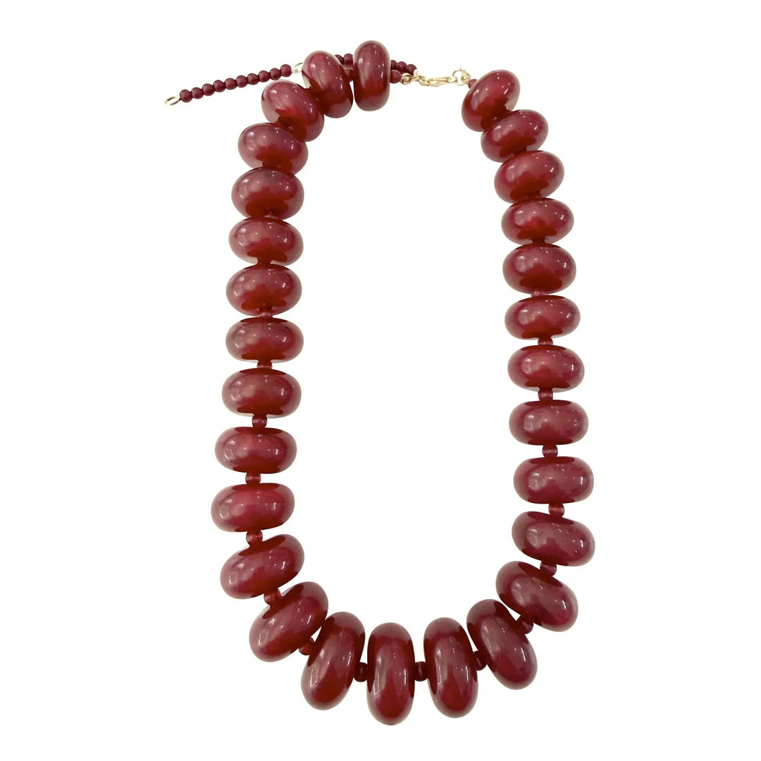 Bailey Chunky Necklace - Maroon Womens Necklace Gemelli 