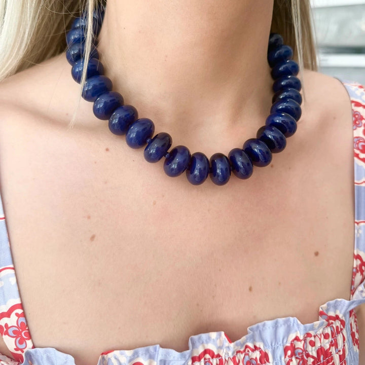 Bailey Chunky Necklace - Navy Womens Necklace Gemelli 