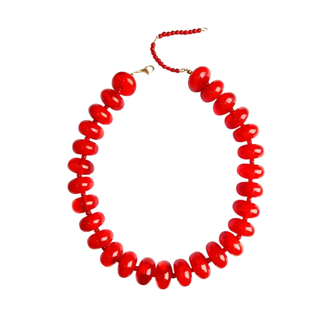 Bailey Chunky Necklace - Red Womens Necklace Gemelli 