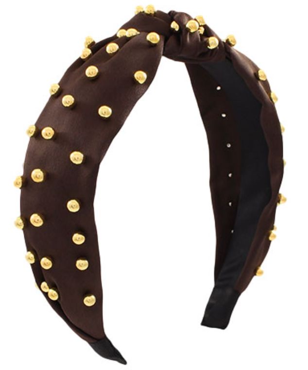 Ball Deco Headband - Brown Womens Headband Golden Stella 