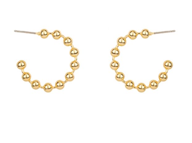 Ball Statement Hoop Earrings Womens Earrings Golden Stella 