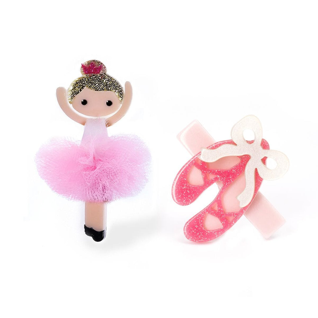 Ballerina and Slippers Alligator Hair Clips Girl Hair Accessory Lilies and Roses 