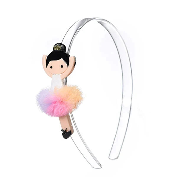 Ballerina Headband Rainbow Tutu Girl Headband Lilies and Roses 