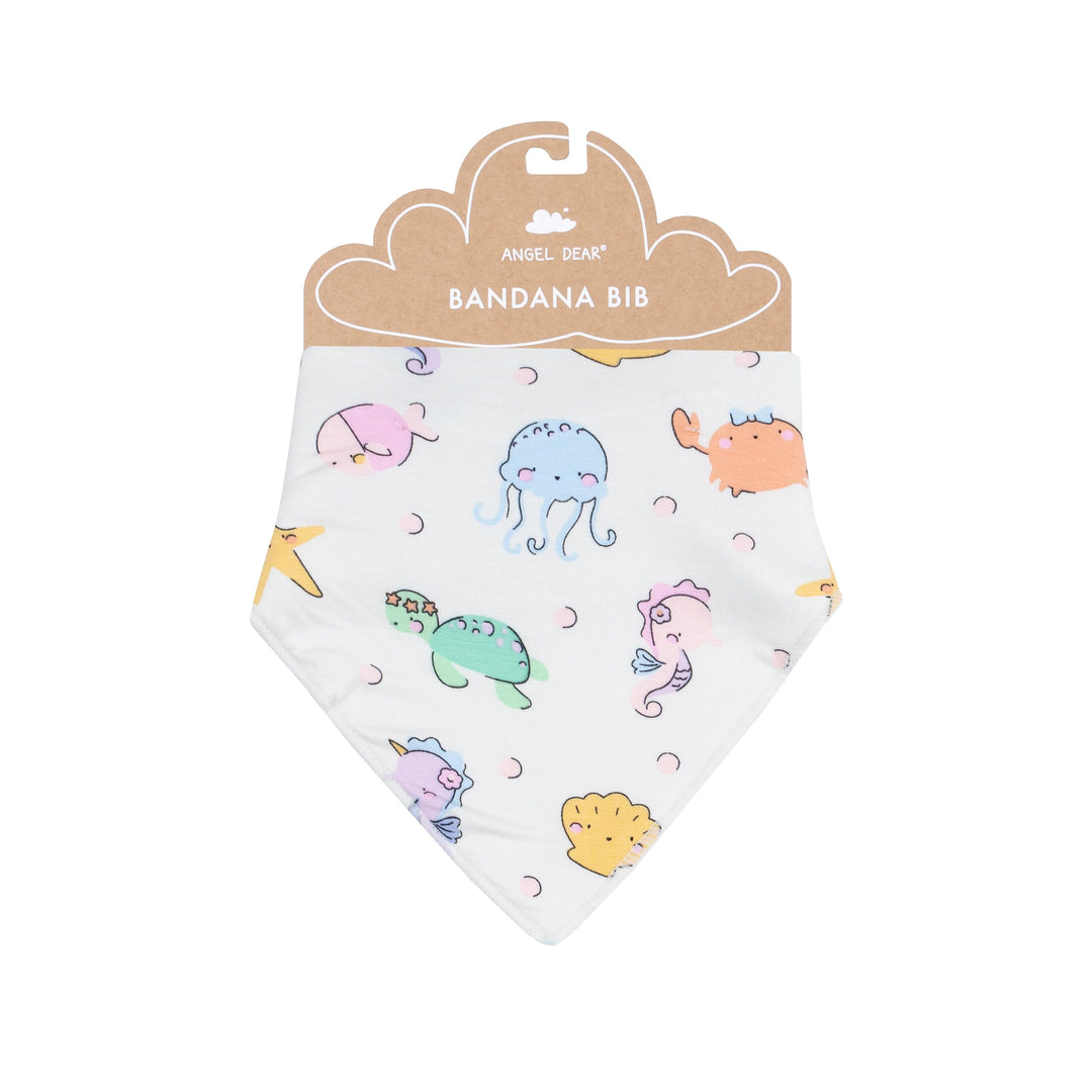 Bamboo Bandana Bib - Cutie Sea Creatures Bib Angel Dear 