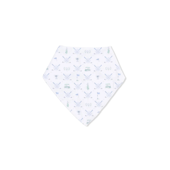 Bamboo Bandana Bib - Golf Trellis Blue Bib Angel Dear 