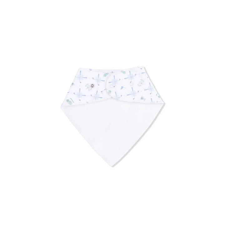 Bamboo Bandana Bib - Golf Trellis Blue Bib Angel Dear 