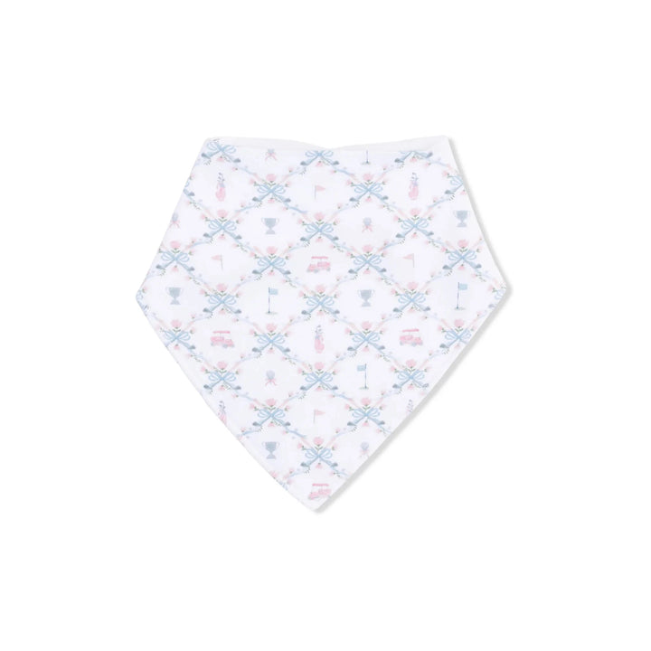 Bamboo Bandana Bib - Golf Trellis Pink Bib Angel Dear 