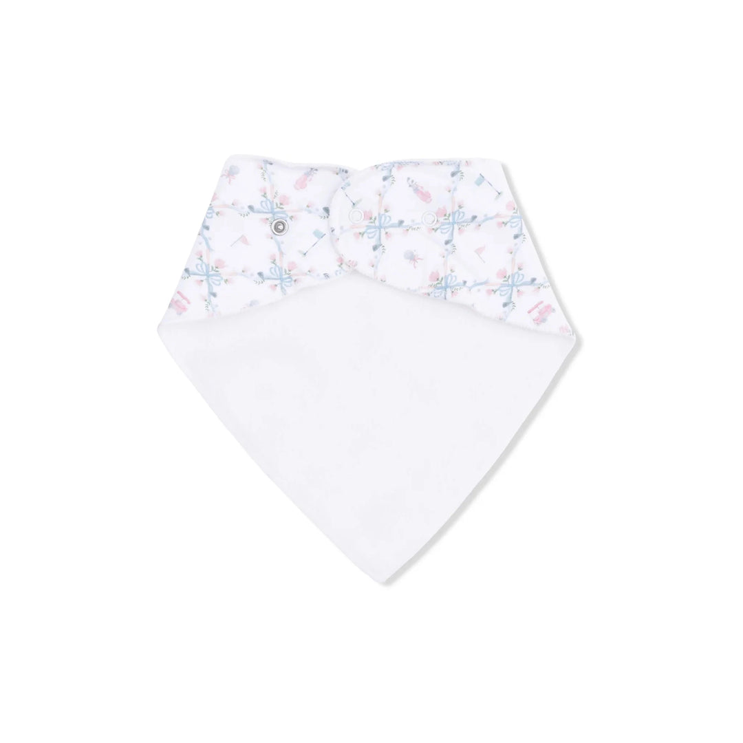 Bamboo Bandana Bib - Golf Trellis Pink Bib Angel Dear 