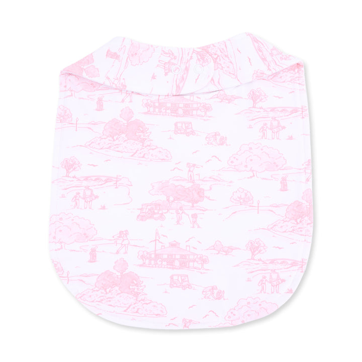 Bamboo Feeding Bib - Golf Toile Pink Bib Angel Dear 