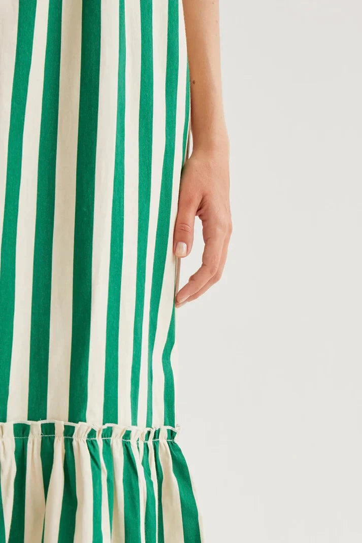 Bamboo Green Stripe Dress Womens Dress Compania Fantastica 
