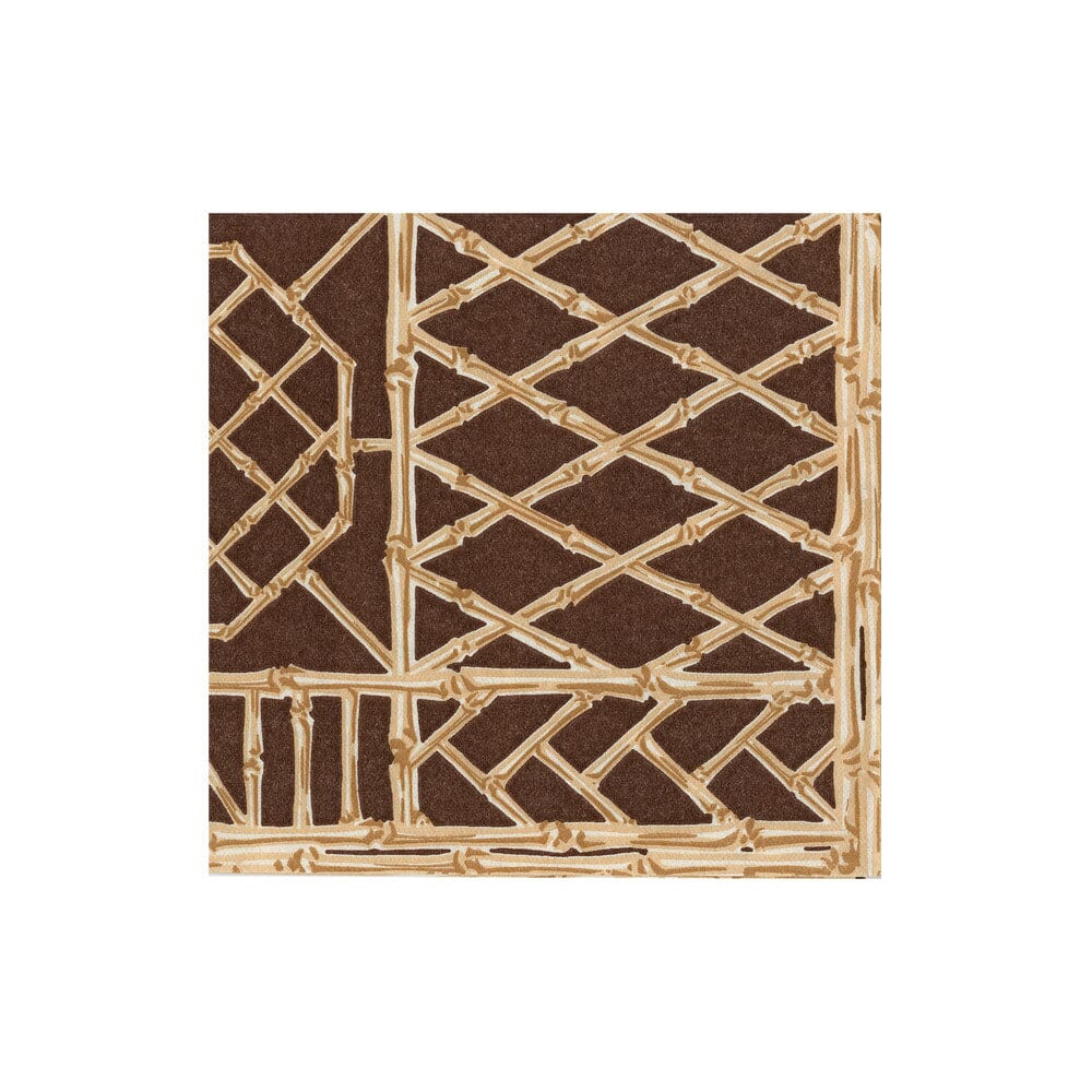 Bamboo Screen Chestnut Cocktail Napkin Cocktail Napkins Caspari 