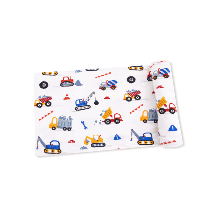 Bamboo Swaddle - Crayon Construction Baby Blanket Angel Dear 