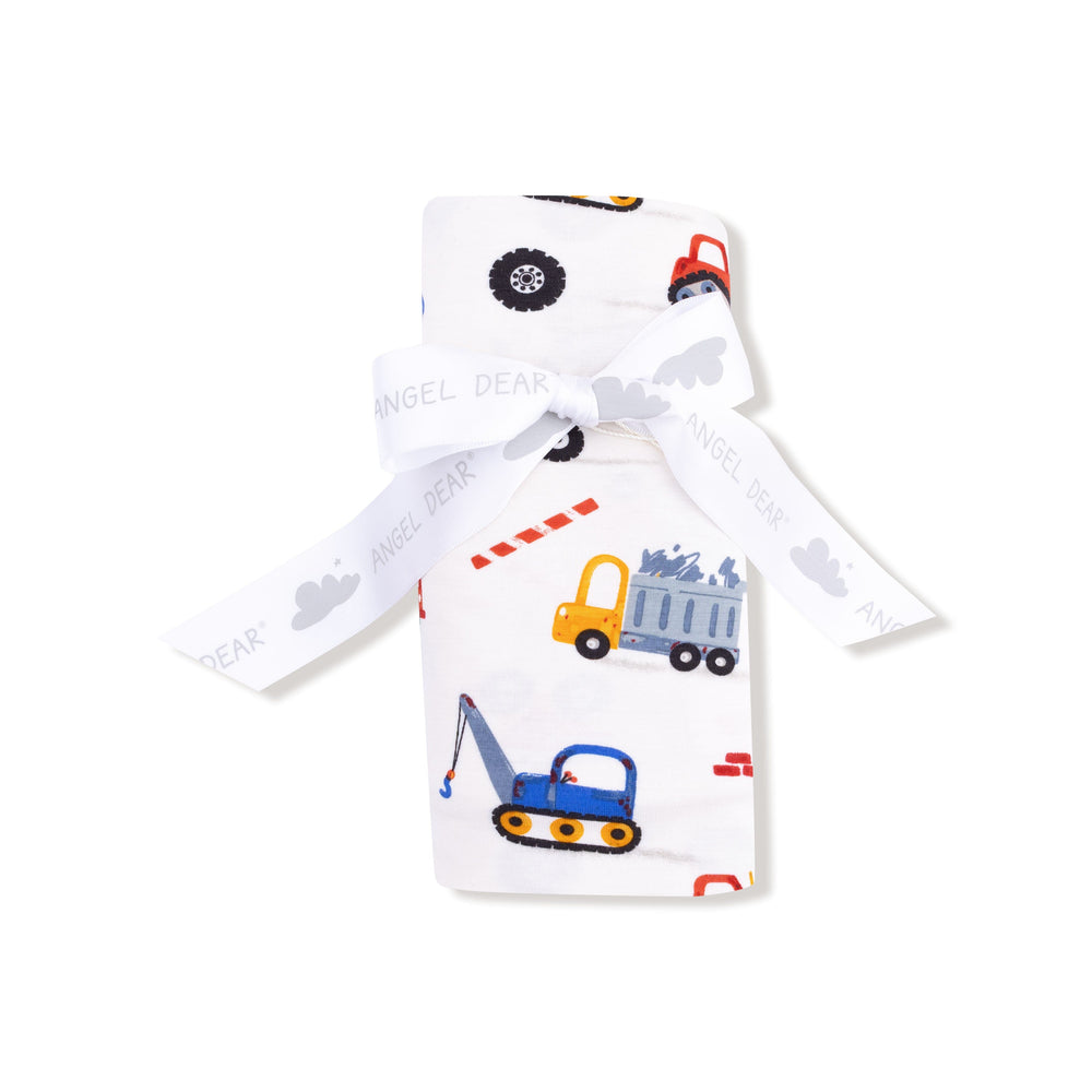 Bamboo Swaddle - Crayon Construction Baby Blanket Angel Dear 