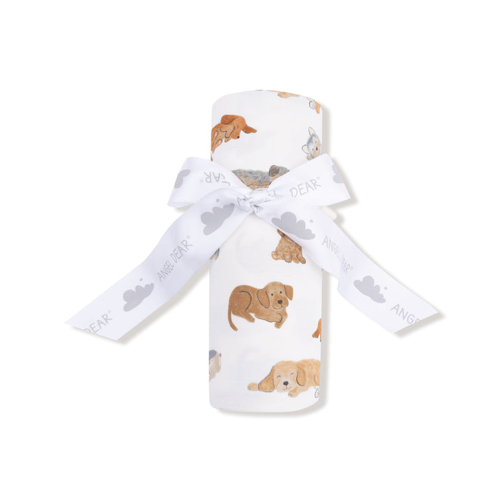 Bamboo Swaddle - Napping Puppies Baby Blanket Angel Dear 