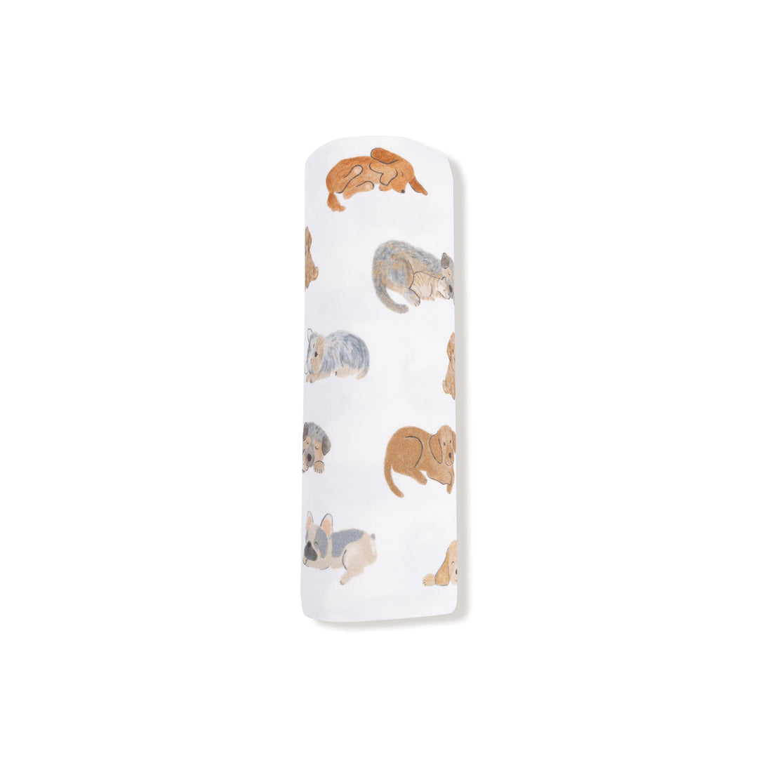 Bamboo Swaddle - Napping Puppies Baby Blanket Angel Dear 