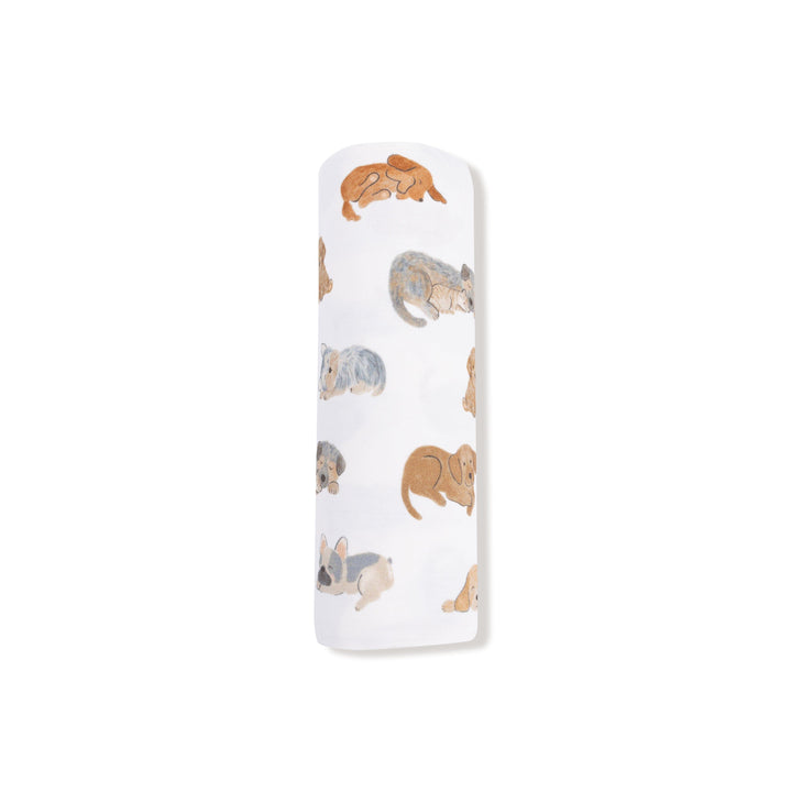 Bamboo Swaddle - Napping Puppies Baby Blanket Angel Dear 