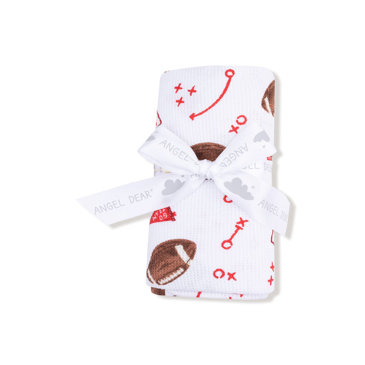 Bamboo Swaddle - Touchdown Time Red Baby Blanket Angel Dear 