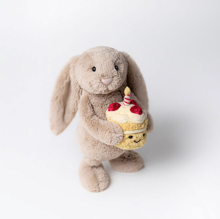 Bashful Beige Bunny 'Birthday' Stuffed Animal JellyCat 