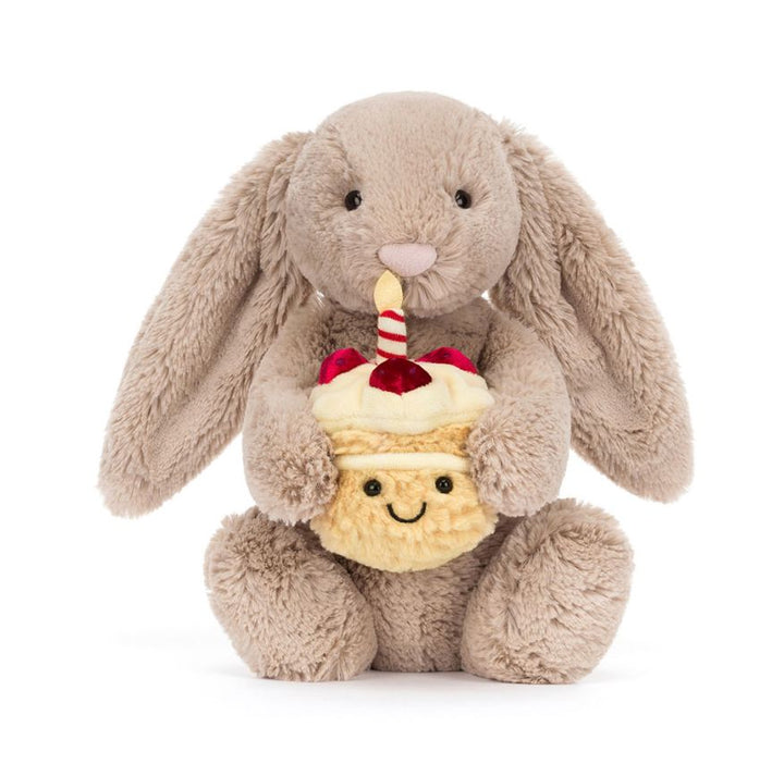 Bashful Beige Bunny 'Birthday' Stuffed Animal JellyCat 